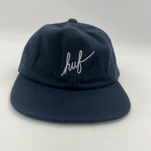 HUF Dark Blue Cap with White Logo